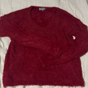 Joseph A Rich Red V-Neck Sweater
